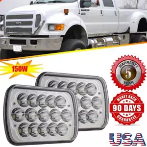 Super Duty 7x6'' LED Headlights For Ford F-150 F-250 F-350 E-150 Truck Headlamp - Bild 1 von 12