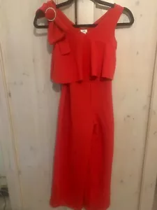 River Island Girls Jumpsuit Outfit Red 7/8 years - Picture 1 of 5