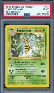 PSA 9 Dardargnan - 1999 French Pokemon Base Set 1st Edition 17/102 - Beedrill - Picture 1 of 2