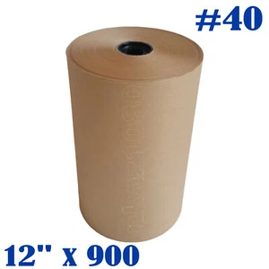 12" 40 lbs 900' Brown Kraft Paper Roll Shipping Wrapping Cushioning Void Fill    - Picture 1 of 1