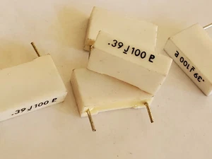 20pcs 10% 100V Polycarbonate Metallized Capacitors NOS RARE 0.39uF 100V - Picture 1 of 1