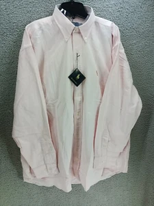 Vintage Polo Ralph Lauren Oxford Dress Shirt 17.5 Pink Yarmouth Pony NWT - Picture 1 of 7