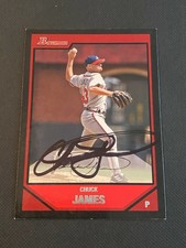 Chuck James Signed 2007 Bowman Card Auto Atlanta Braves Autograph Baseball COA