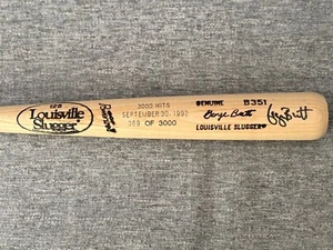 George Brett Autograph Louisville Slugger Limited 3000 Hits Autographed Bat - Picture 1 of 5
