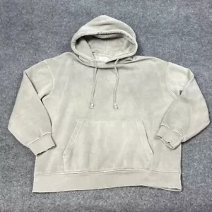 Public Supply NYC Hoodie Mens Medium Gray Faded Wash Baggy Pullover - Picture 1 of 10