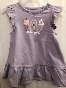 BABY MÄDCHEN GR 24 M ÄRMELLOSES KLEID GARANIMALS LILA U COOLES MÄDCHEN EISCREME - Bild 1 von 4