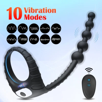 Consolador masajeador punto G vibrador anillo pene para hombres juguetes sexuales para mujeres Foto 1 de 4