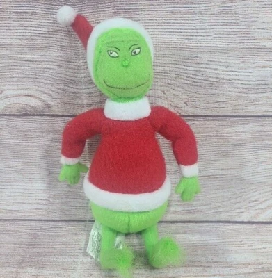 Vintage Hallmark Plush Dr. Seuss The Grinch Stuffed Animal Toy Santa 9” 1998 - Image 1 of 4