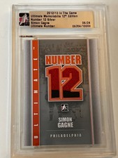 2012-13 ITG Ultimate Memorabilia 12th edition Number Silver Simon Gagne /24