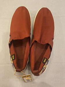 Nwt Teva Voya Canyon To Canyon Canvas Red Rust Slip On Shoes Women’s Size 11 - Picture 1 of 3