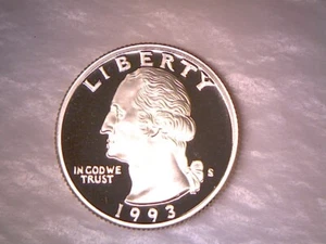 S 25C 1993 prueba Washington Quarter **envío gratuito** - Imagen 1 de 2