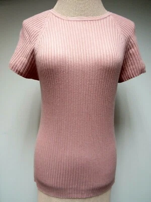 DAISEY FUENTES MODA Tejido Elástico Mezcla de Algodón Top Dolman Manga Gorra Rosa L Usado en Excelente Condición Foto 1 de 4