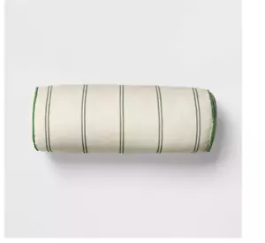 20"x8" Striped Outdoor Bolster Pillows Cream - Threshold™ designed with Studio M - Picture 1 of 1