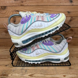 Nike Trainers Womens Size UK 4 Air Max 98 Easter Pastels Yellow Lilac Run Shoes - Picture 1 of 12