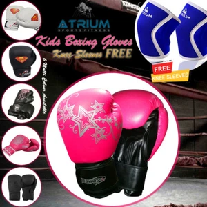 Children Kids Boxing Gloves sparring training MMA Kick boxing Gloves pair 4, 6oz - Picture 1 of 20