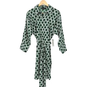 Neu ELOQUII Hemdblusenkleid mit Gürtel grün weiß gepunktet Langarm Größe 14 - Bild 1 von 10