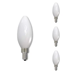 8 Pack White 8W 3000K E12 Dimmable LED Filament Frosted Candle Chandelier Bulbs - Picture 1 of 8