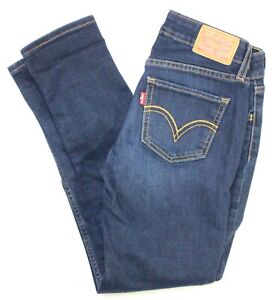 Levis Skinny Stretch Denim Blue Jeans • Womens Size 26