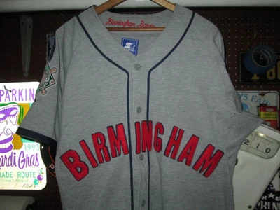 Camiseta deportiva de béisbol 1944 retro de colección de los 90 de la Liga Negra Starter de los Birmingham Barons L Foto 1 de 4
