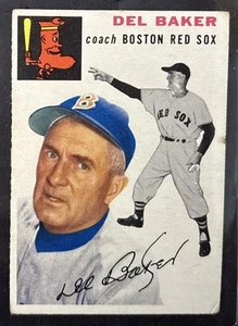 1954 Topps #133 DEL BAKER Very Good Corner Wear No Crease Good Centering - Picture 1 of 2