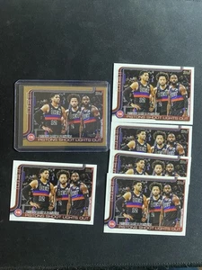 PISTONS SHOOT LIGHTS OUT  GOLD 1607/2025 DETROIT PISTONS #279 2025-26 & 5X BASE - Picture 1 of 7