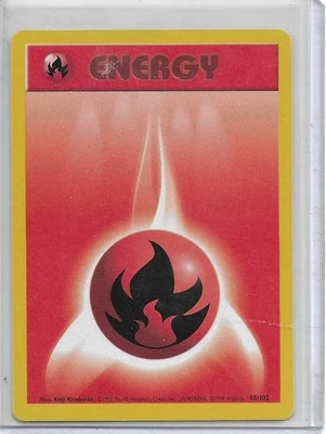 Pokémon TCG Fire Energy Base Set 98/102 Regular Shadowless Common - Image 1 of 2