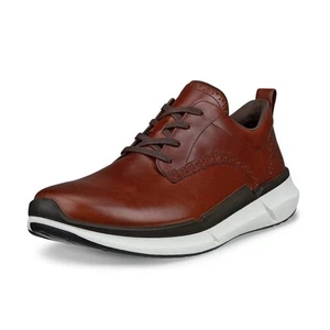 ECCO Men's Biom 2.2 Cognac Brown Leather Plain Toe Sneaker EU 46 Size 12 - 12.5 - Picture 1 of 11