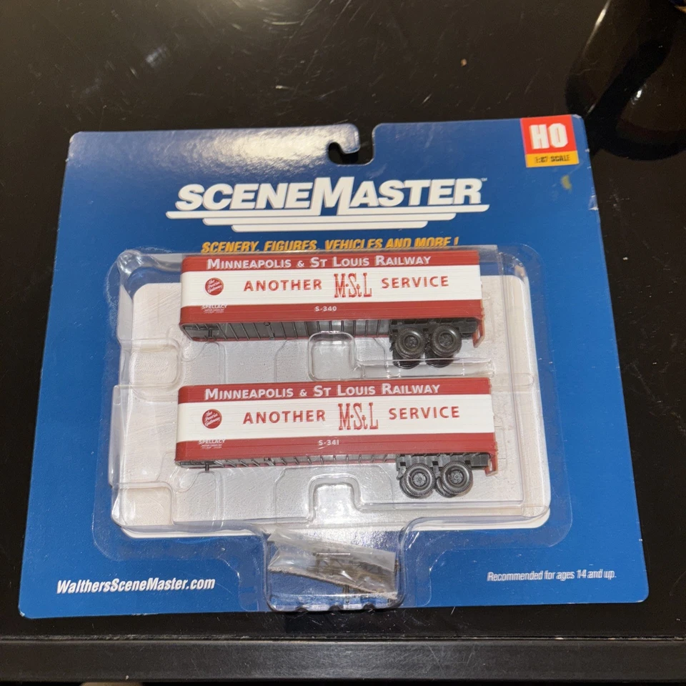 HO Walthers Scene Master 949-2404 Minneapolis & St Louis 35' Trailers 2 pack NIB - Image 1 of 1