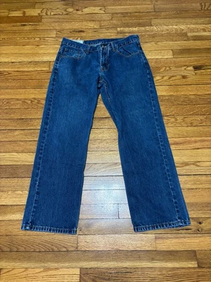 John B. Stetson Mens Modern Straight Leg Jeans Size 34x30 Blue Dark Wash Denim - Image 1 of 4