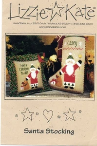 LIZZIE KATE "SANTA STOCKING" CROSS STITCH CHART #93 (2001) - BN - Picture 1 of 1