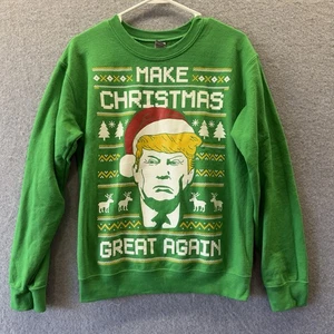 Make Christmas Great Again Donald Trump Feo Navidad Suéter Talla Mediana - Imagen 1 de 6