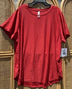 Beyond Yoga Featherweight On the Down Low Tee Ruby Red 1X NWD - Picture 1 of 4