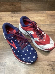 Brooks Launch 5 Flag 4th Of July USA Womens Size 10 B Running Shoes (Rare) EUC - Picture 1 of 8