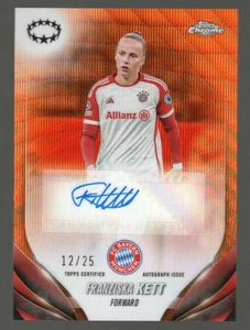 2023-24 Topps Chrome UEFA Women's Champions League Franziska Kett AUTO 12/25 - Picture 1 of 2