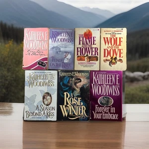 Lot Of 7 Kathleen E. Woodiwiss Historical Romance Novels Mix Trade & Paperback - Imagen 1 de 4