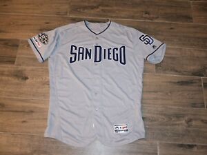Robbie Erlin San Diego Padres Game Used MLB Baseball Majestic Jersey 48 Gray #41