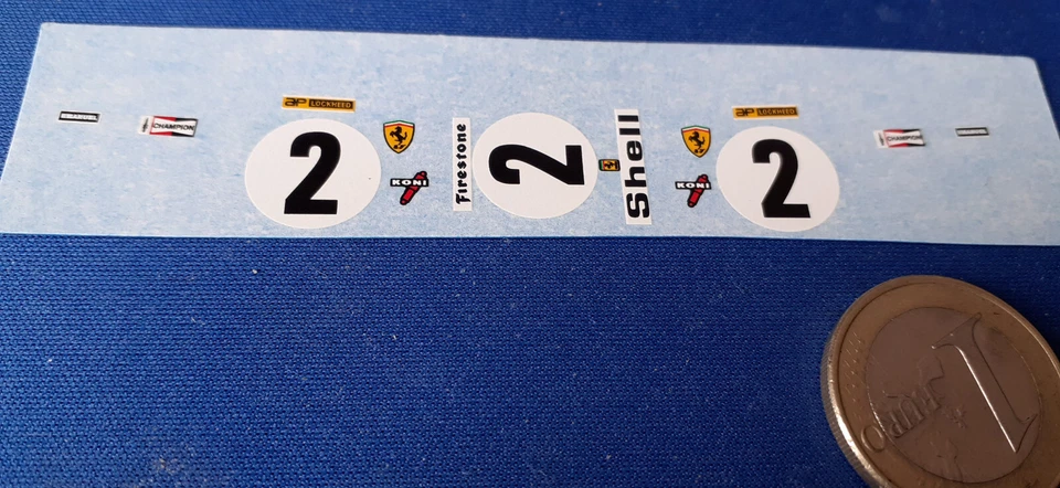 décalcomanie décals ferrari numero 2 f312 b2 lm le mans   1/43 - Photo 1/1