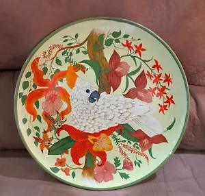 Lynn Chase Designs Dinner Plate Platter Parrot Parrotdise, year 2009 - Picture 1 of 3