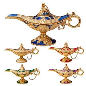 Lámparas Aladdin Retro Metal Tallado Luz de Deseos Lámpara Decoración Retro Hogar - Imagen 1 de 17
