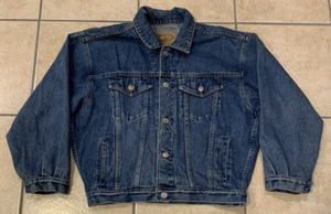Youth Boy's 2XL (Age 13-14) GAP Dark Wash Denim Blue Jean Trucker Jacket - Picture 1 of 9