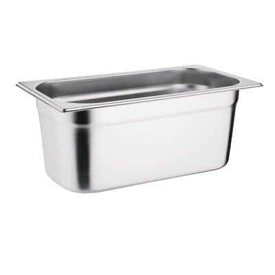 Vogue Stainless Steel 1/3 Gastronorm Pan 100mm Pack Size 1 • 5.72£