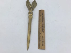 Vintage Brass Color 8” Spread Eagle Letter Opener Gold Tone V7 - Picture 1 of 3