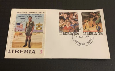 1979 World Scout Stamp Fdc Collection   Liberia  Serve Above Self Photo - Image 1 of 4