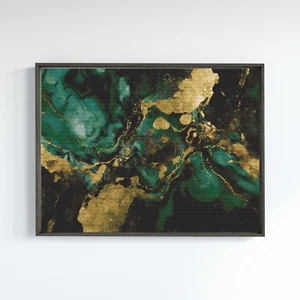 Luxurious Green Marble Cross Stitch Pattern- Cross Stitch Chart - Picture 1 of 3