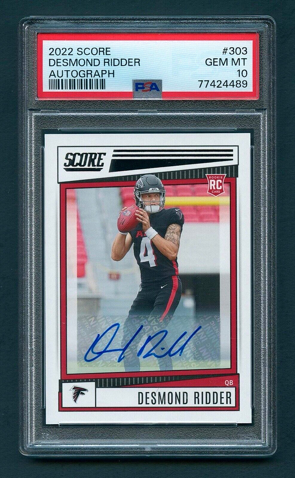 Desmond Ridder 2022 Score #303 Rookie Signatures Price Guide - Sports ...