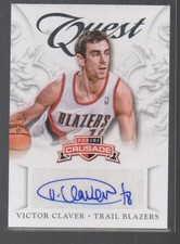 VICTOR CLAVER   2012-13 PANINI CRUSADE QUEST AUTO ROOKIE CARD #11