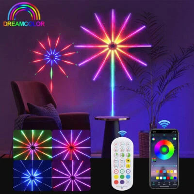 LED Firework Strip Lights Dream Color RGB Smart Music Sync APP Remote Control - Image 1 of 4