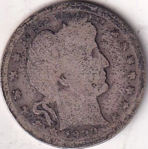 1909 SILVER Barber Quarter #253 - AG - BEAUTIFUL COLOR - BEAUTIFUL COIN Cover