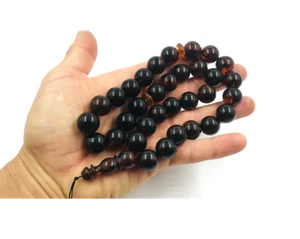 Cuentas de oración islámicas ámbar báltico natural musulmanas Misbaha Tasbeeh prensadas - Imagen 1 de 6