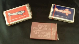3 Airline playing cards Vtg AMERICAN AIRLINES (2) + BRANIFF INTERNATIONAL New - Picture 1 of 4